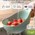 Миска-дуршлаг со сливом 2л.