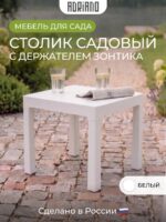 Стол пластиковый садовый для шезлонга садовый компактный